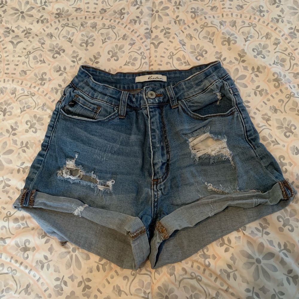 KanCan Distressed High Waisted Shorts